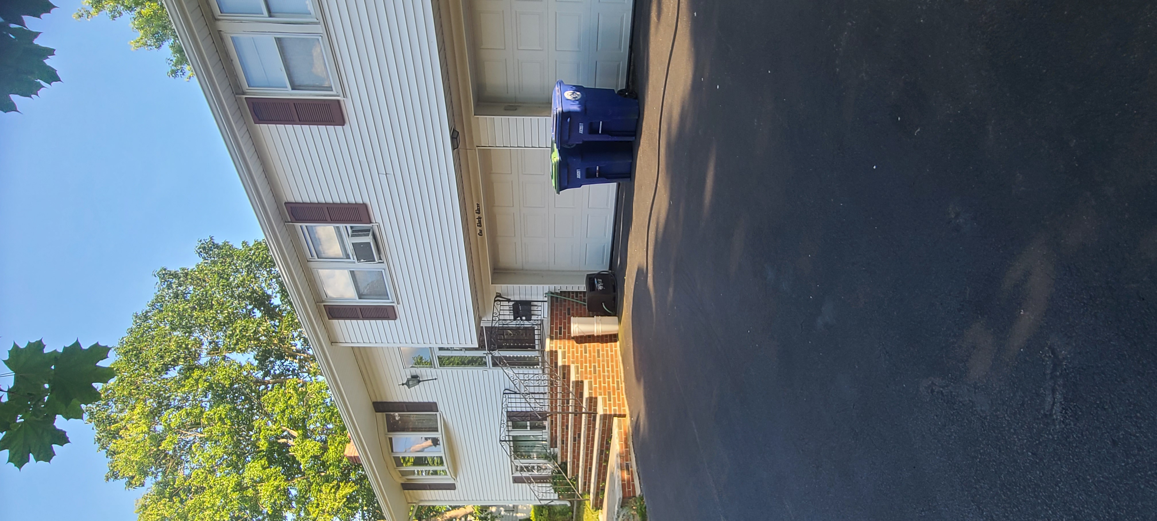 Completed gutter installation evening shot